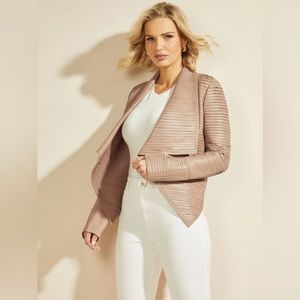 Marciano Shayna Drape Leather Jacket size 6